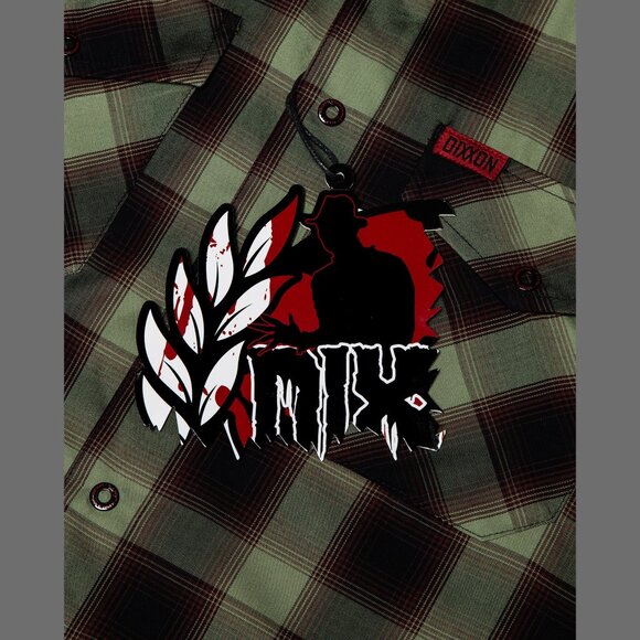 DIXXON FLANNEL - SPRINGWOOD SLASHER BAMBOO Shirt SS - Men's 3XL - HORROR SERIES - Picture 9 of 10